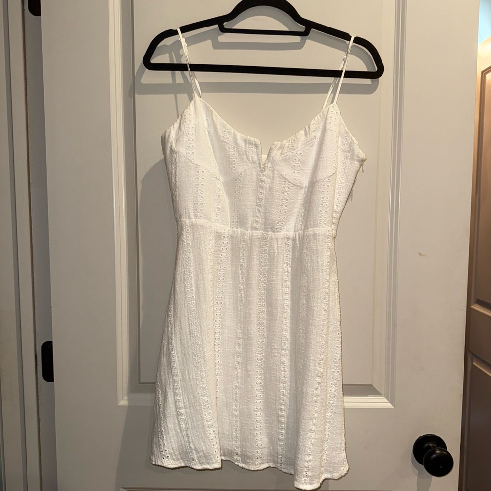 Olivaceous Cream Lace Dress